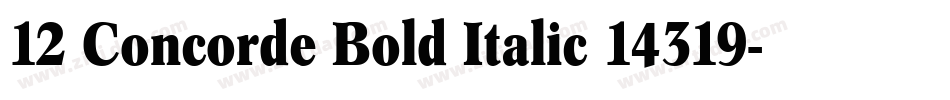12 Concorde Bold Italic 14319字体转换